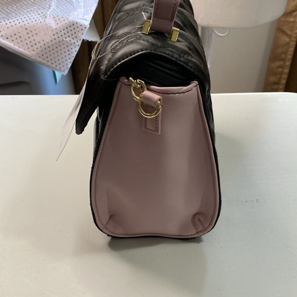 Betsey Johnson LBaddy Black And Pink Crossbody Bag NEW WITH TAGS - Picture 5 of 10
